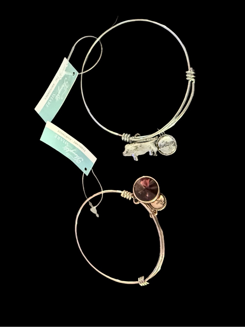 NWT Lot 2️⃣ “Thoughts to Share” Silver and Rose Gold Charm Bracelets